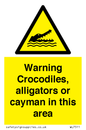 WL7511: Warning crocodiles, alligators or cayman in this area