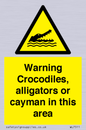 WL7511: Warning crocodiles, alligators or cayman in this area