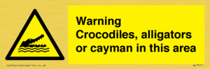 WL7511: Warning crocodiles, alligators or cayman in this area