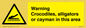WL7511: Warning crocodiles, alligators or cayman in this area