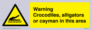 WL7511: Warning crocodiles, alligators or cayman in this area