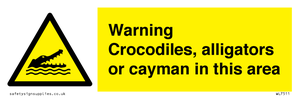 WL7511: Warning crocodiles, alligators or cayman in this area