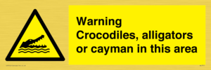 WL7511: Warning crocodiles, alligators or cayman in this area