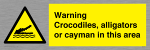 WL7511: Warning crocodiles, alligators or cayman in this area
