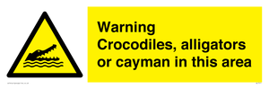 WL7511: Warning crocodiles, alligators or cayman in this area