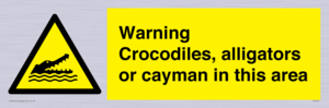 WL7511: Warning crocodiles, alligators or cayman in this area