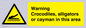 WL7511: Warning crocodiles, alligators or cayman in this area