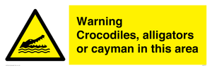 WL7511: Warning crocodiles, alligators or cayman in this area