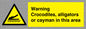 WL7511: Warning crocodiles, alligators or cayman in this area