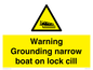 WL7812: Warning Grounding narrow boat on lock cill
