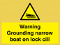 WL7812: Warning Grounding narrow boat on lock cill