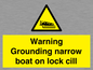 WL7812: Warning Grounding narrow boat on lock cill