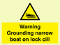 WL7812: Warning Grounding narrow boat on lock cill