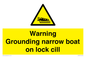 WL7812: Warning Grounding narrow boat on lock cill