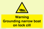 WL7812: Warning Grounding narrow boat on lock cill