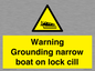 WL7812: Warning Grounding narrow boat on lock cill