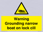 WL7812: Warning Grounding narrow boat on lock cill