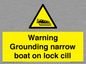 WL7812: Warning Grounding narrow boat on lock cill