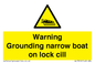 WL7812: Warning Grounding narrow boat on lock cill