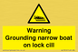 WL7812: Warning Grounding narrow boat on lock cill