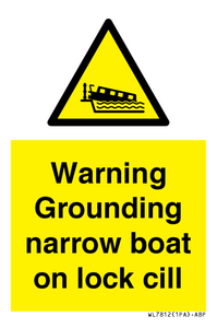 WL7812: Warning Grounding narrow boat on lock cill