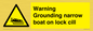 WL7812: Warning Grounding narrow boat on lock cill