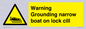 WL7812: Warning Grounding narrow boat on lock cill