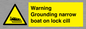 WL7812: Warning Grounding narrow boat on lock cill