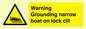WL7812: Warning Grounding narrow boat on lock cill