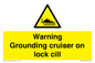 WL7813: Warning Grounding cruiser on lock cill