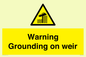WL7814: Warning Grounding on weir