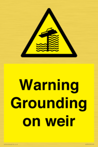 WL7814: Warning Grounding on weir