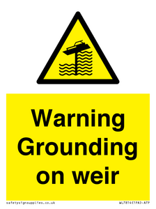 WL7814: Warning Grounding on weir