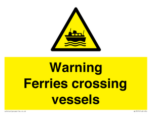 WL7815: Warning Ferries crossing vessels