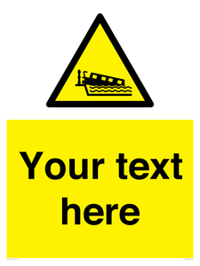 WL7832: Custom warning grounding narrow boat on lock cill