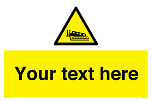 WL7832: Custom warning grounding narrow boat on lock cill