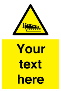 WL7832: Custom warning grounding narrow boat on lock cill