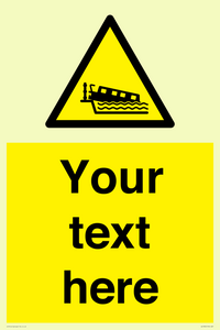 WL7832: Custom warning grounding narrow boat on lock cill