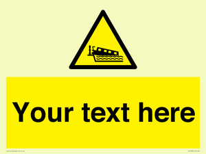 WL7832: Custom warning grounding narrow boat on lock cill