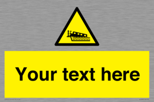 WL7832: Custom warning grounding narrow boat on lock cill