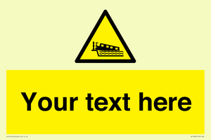 WL7832: Custom warning grounding narrow boat on lock cill