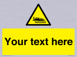 WL7832: Custom warning grounding narrow boat on lock cill