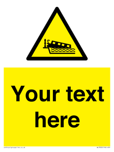 WL7832: Custom warning grounding narrow boat on lock cill