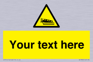 WL7832: Custom warning grounding narrow boat on lock cill