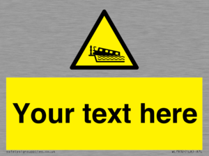 WL7832: Custom warning grounding narrow boat on lock cill