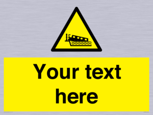 WL7832: Custom warning grounding narrow boat on lock cill