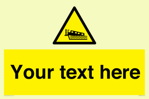WL7832: Custom warning grounding narrow boat on lock cill
