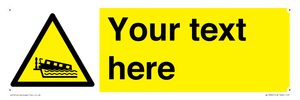 WL7832: Custom warning grounding narrow boat on lock cill