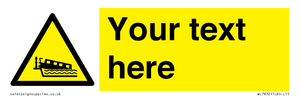 WL7832: Custom warning grounding narrow boat on lock cill