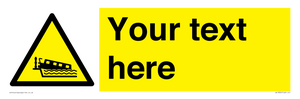 WL7832: Custom warning grounding narrow boat on lock cill